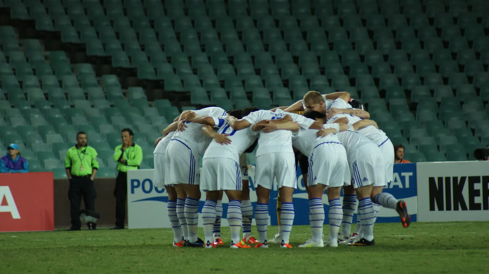 Suwon players in an AFC Champions League match away to Sydney FC in 2011